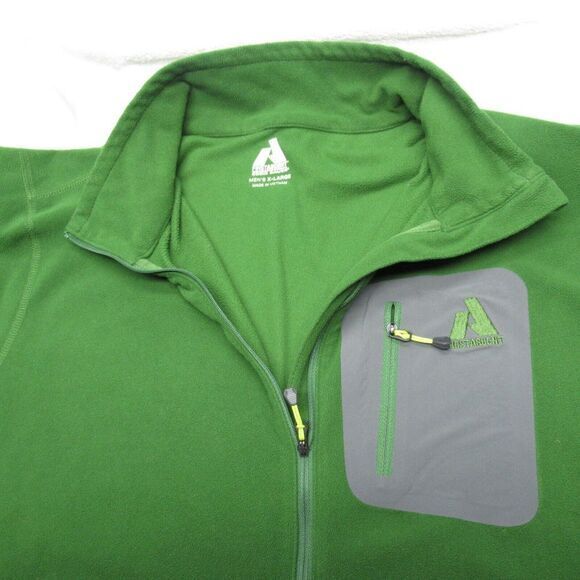 Eddie Bauer First Ascent Jacket Mens XL Green‎ Pocket Fleece Full Zip Outdoor - Picture 1 of 14